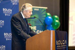 Judge J. Clifford Wallace speaking during the Bolch Prize ceremony.