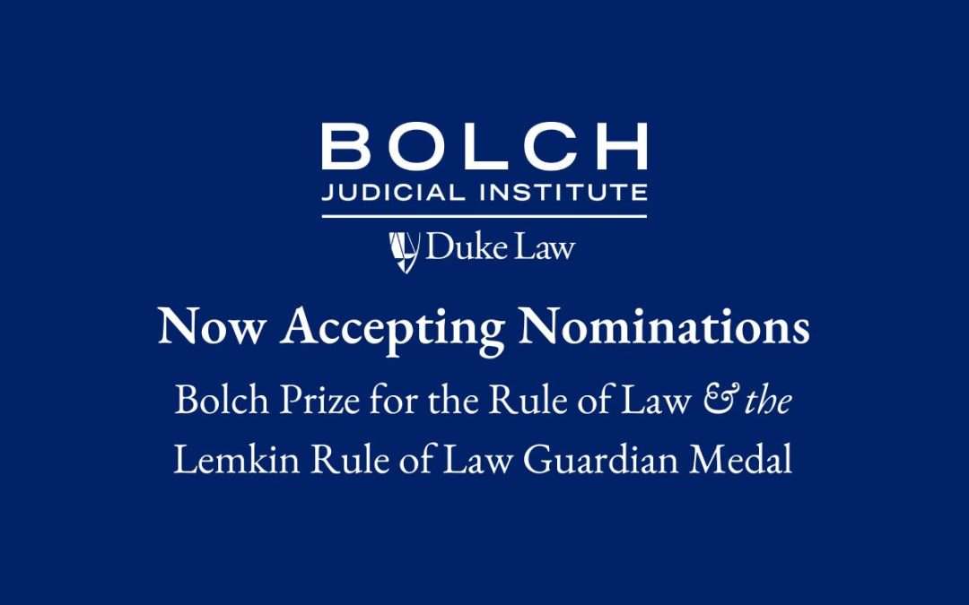 Now Accepting Nominations: Bolch Prize and Lemkin Medal