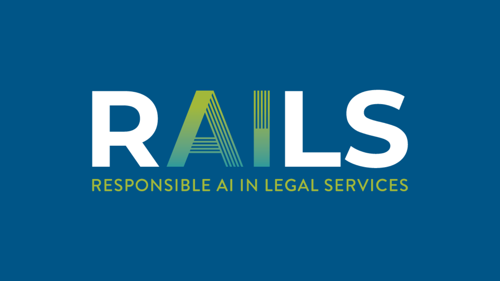 RAILS logo with bold letters "AI" followed by "Responsible AI in Legal Services"