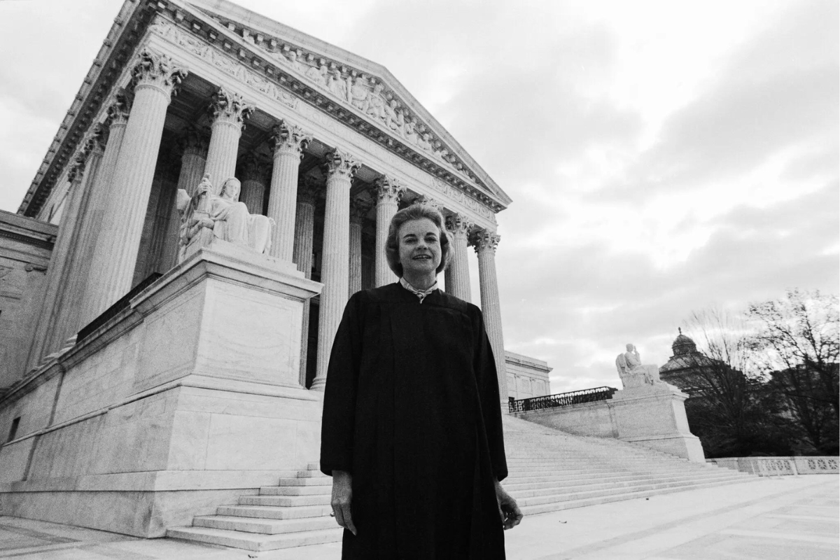 Justice Sandra Day O’Connor after her swearing-in in 1981.