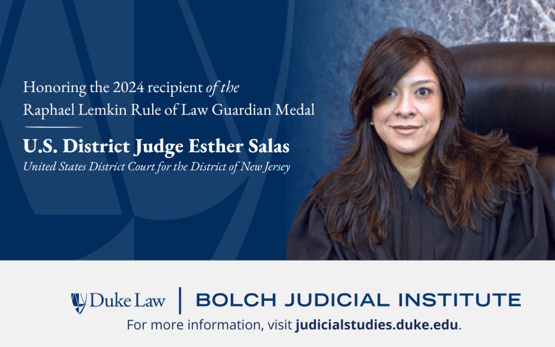 Judge Esther Salas to receive 2024 Lemkin Medal for efforts to protect judges’ safety